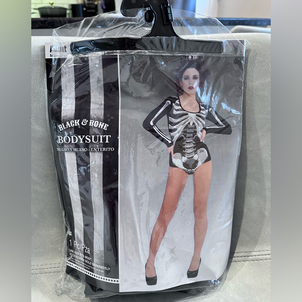 Women’s: Black and White Skeleton Bodysuit
